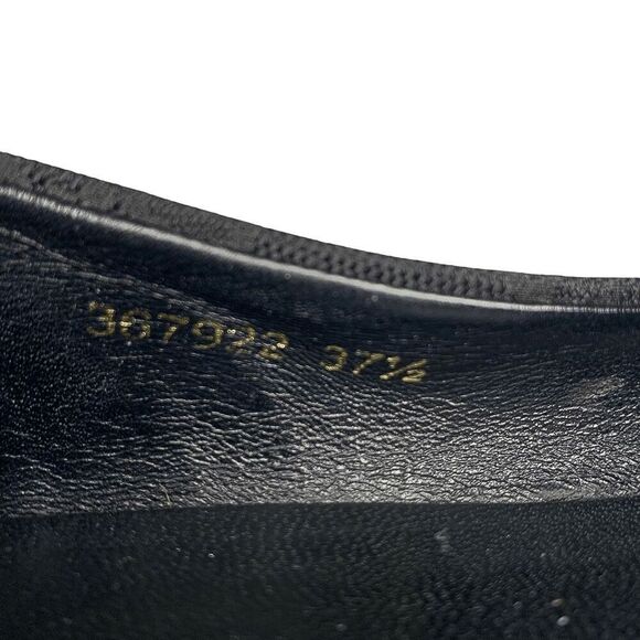 Gucci Guccissima Black Ballet Flat EU 37.5 US 7.5 Slip On Cap Toe Ballerina Shoe - Picture 8 of 11